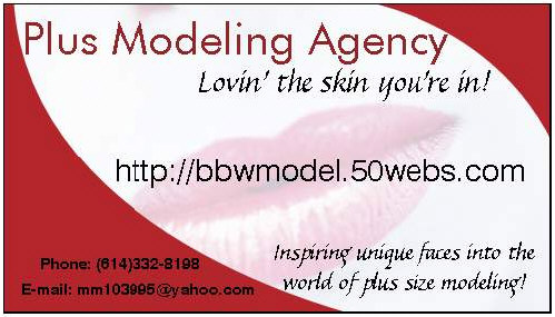 The Plus Modeling Agency Contact Card