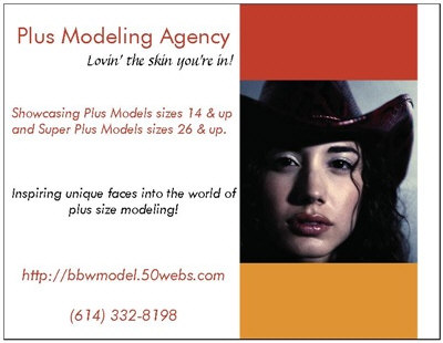 Plus Modeling Agency Postcard Front
